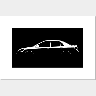 Toyota Corolla XRS (E120) Silhouette Posters and Art